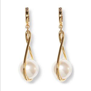 Vince Camuto New Twist Pearl Earrings